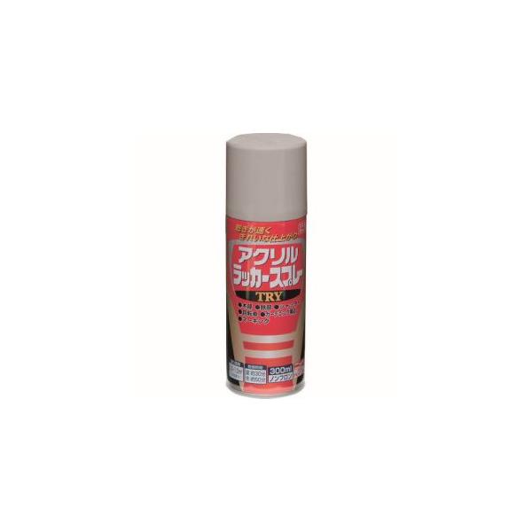 他サイト： ニッぺ 4976124253614 アクリルラッカースプレーTRY 300ml グレー 222T002-300の商品画像