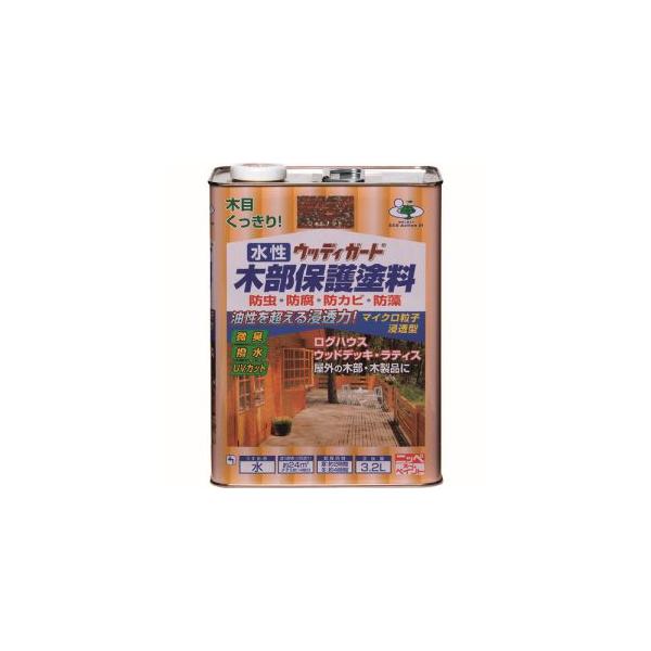 他サイト： ニッぺ 4976124532962 水性ウッディガード 3.2L ウォルナット HW209-3.2の商品画像