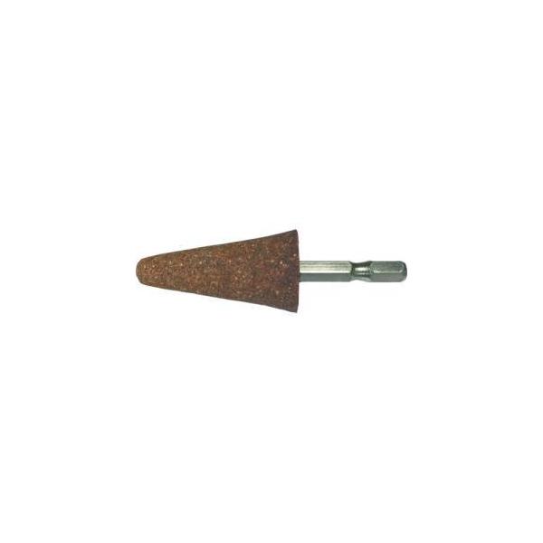 他サイト： ミツトモ 27807 六角軸 軸付砥石 金属用 WA 傘型 φ25×50mm イチネンMTMの商品画像