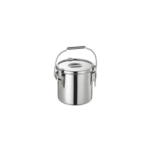 【新品未使用】汁食缶　6L クリップ付 吊手式　ASY09006  SA18-8 Amazon | 密閉性良好 ダブルふた 丸 空缶 手付 6L 缶 （5530ml