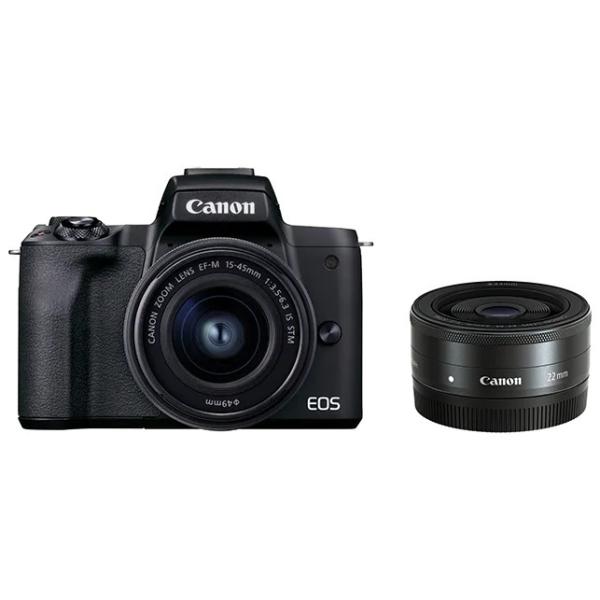 【箱あり美品】Canon EOS Kiss M2 ダブルレンズキット EOS DIGITAL Kiss M2 ダブルレンズキット (ブラック)/Canon : アキバ