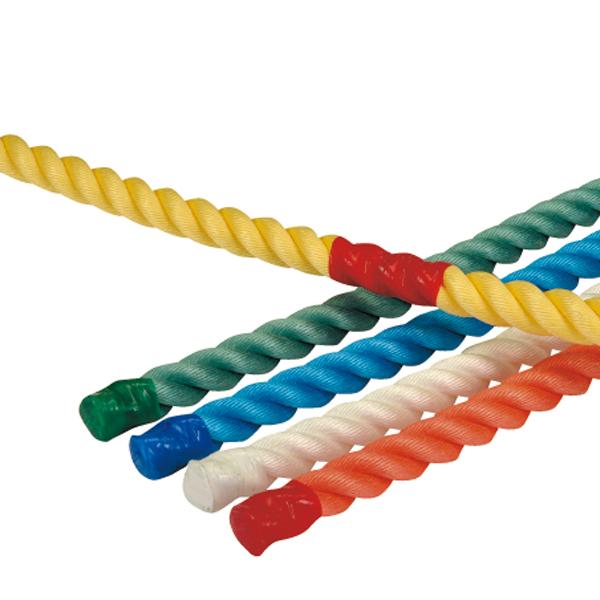力試しの運動などに[商品詳細]●サイズ：直径 30 ｍｍ ｘ長さ 3 ｍ●材質：ポリプロピレン●５色１組（白・黄・赤・青・緑）●両端ヒートカットの後、テープで覆い止め。末端のテープはロープと同色。●白・黄ロープのセンターマークは赤、青・緑・...
