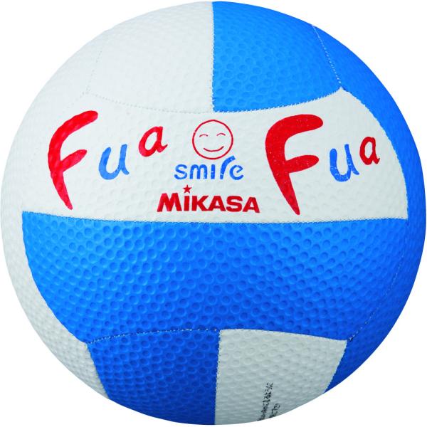 【送料２９０円】ミカサ ふあふあドッジ２号縫い（白／青） MIKASA FFD2WB