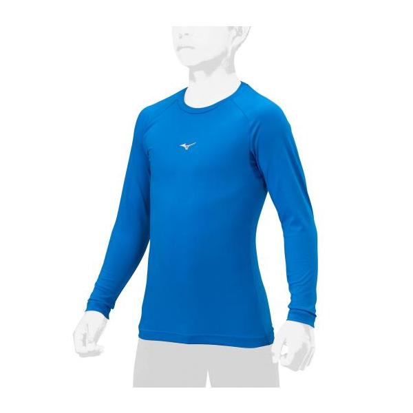 【送料２９０円】ミズノ ローネック／長袖(野球)［ジュニア］ ブルー Mizuno 12JAAP5027