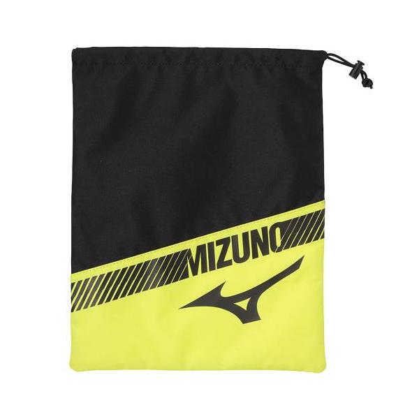 他サイト： 【送料２９０円】ミズノ シューズ袋 ブラック×ライム Mizuno 33JMB00394の商品画像