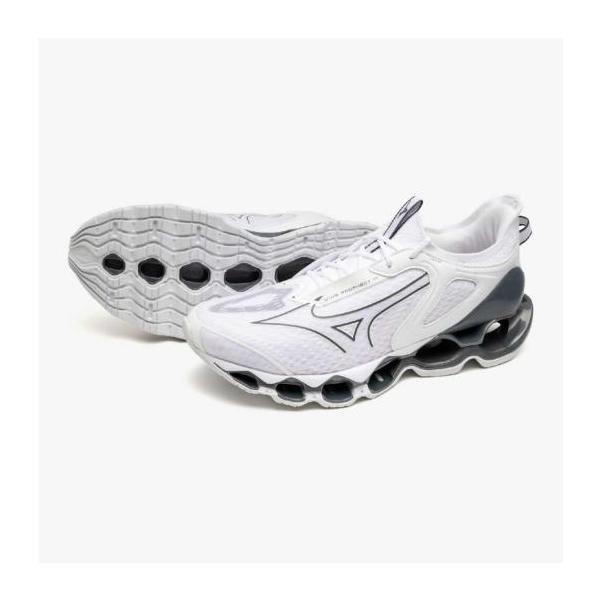 ミズノ ウエーブプロフェシー14(ランニング) ホワイト×シルバー Mizuno J1GC255132