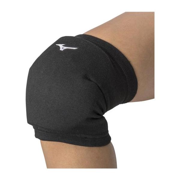 他サイト： 【送料無料】ミズノ 膝サポーター(パッド有／1個入り)(バレーボール)［ウィメンズ］ ブラック×ホワイト Mizuno V2MYA20009の商品画像