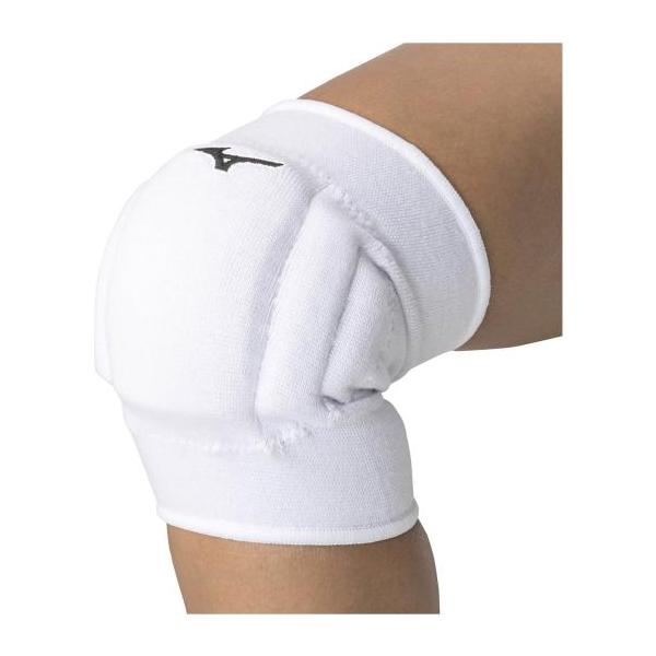 他サイト： 【送料２９０円】ミズノ 膝サポーター(パッド有／1個入り)(バレーボール)［ウィメンズ］ ホワイト×ブラック Mizuno V2MYA20101の商品画像
