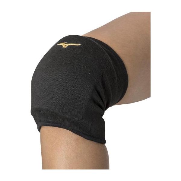 他サイト： ミズノ 膝サポーター(パッド有／1個入り)(バレーボール)［ウィメンズ］ ブラック×ゴールド Mizuno V2MYA20295の商品画像