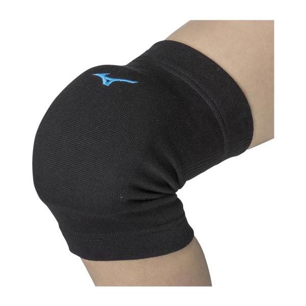 他サイト： 【送料２９０円】ミズノ 膝サポーター(パッド有／2個セット)(バレーボール)［ジュニア］ ブラック×ターコイズ Mizuno V2MYA40092の商品画像