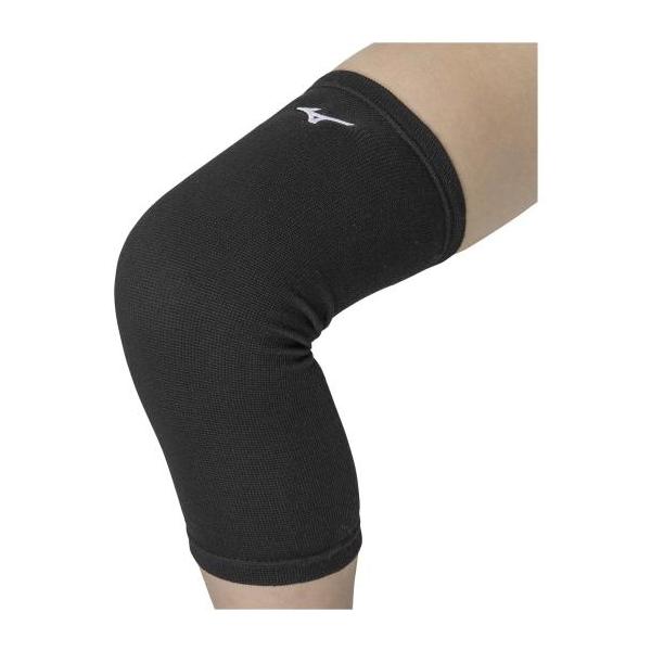 他サイト： 【送料２９０円】ミズノ 膝サポーター(ロング／パッド無／1個入り)(バレーボール)［ジュニア］ ブラック×ホワイト Mizuno V2MYA40209の商品画像