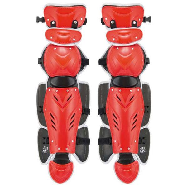 【送料無料】ゼット プロステイタス 軟式野球用レガーツ BLL3295 レッド×シルバー ZETT BLL3295 6413