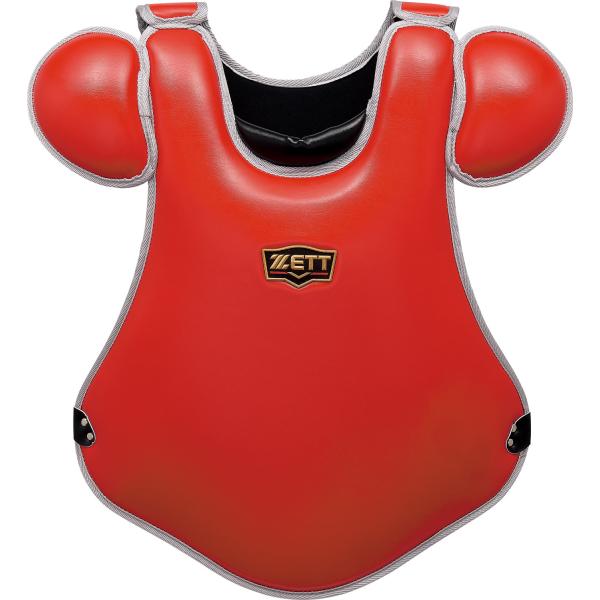 【送料無料】ゼット 軟式用プロテクター レッド×シルバー ZETT BLP3298CA 6413