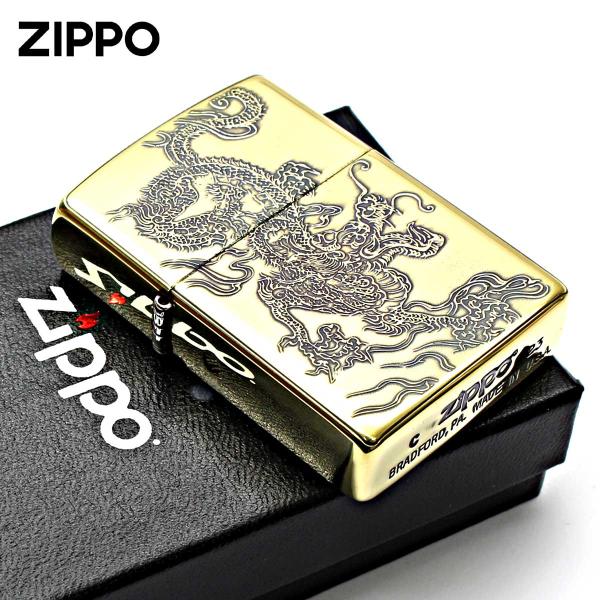 表面には迫力ある龍を、裏面には吉祥模様でもある青海波をエッチング加工でデザイン。日本らしい粋と遊び心のあるZippoです。「青海波」は、欄間や格子戸等の建具や着物・帯等の和物によく使用される縁起の良い柄です。幸運のアイテムとして持ったりプレ...