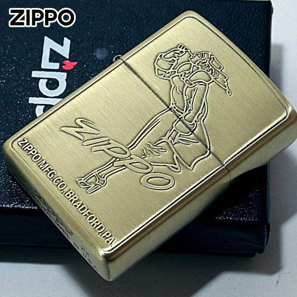 Zippo ジッポライター ウインディ ガール レトロ ブラス Windy RETRO MOTIF Series BS 1201S795 メール便専用商品