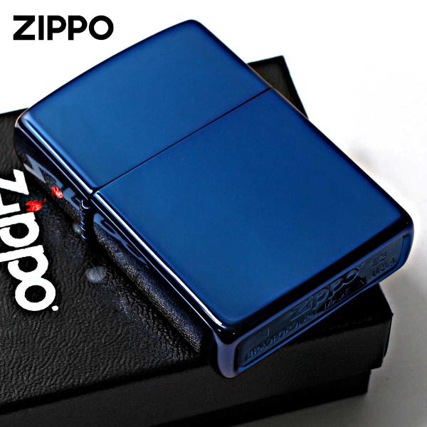 Zippo ジッポライター サファイア 無地 青 ブルー 鏡面 ポリッシュ High Polish Blue No.20446 メール便専用商品