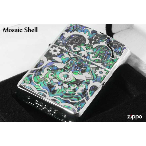 Zippo ジッポライター 訳あり アーマー シェル モザイクシェル ARMOR Mosaic Shell Diano Silver A メール便専用商品
