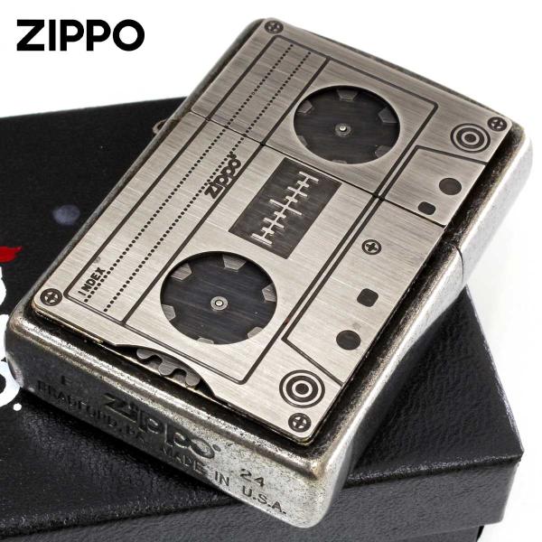 Zippo ジッポライター CASSETTE TAPE カセットテープ クローム 昭和 レトロ 2CBM-CT メール便専用商品