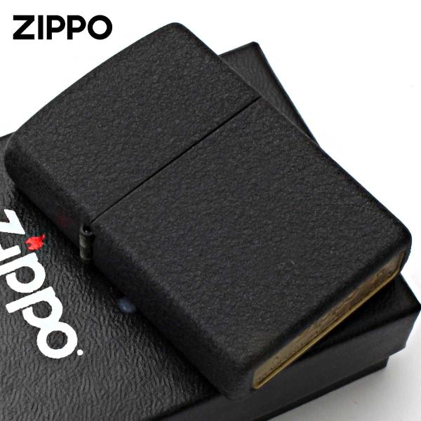 Zippo ジッポライター 無地 ブラック クラッカル Black Crackle 236 メール便専用商品