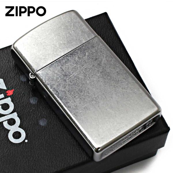 Zippo ジッポライター スリム 無地 ストリートクローム Street Chrome Slim No.1607 メール便専用商品