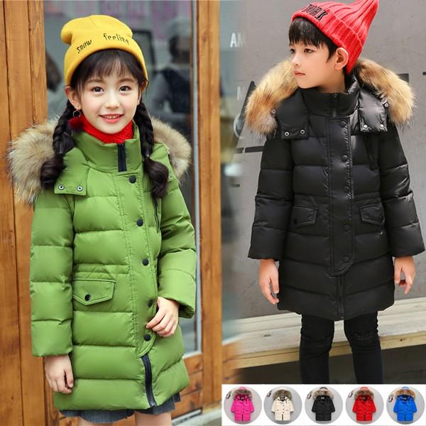 ダウンコート キッズ ダウンジャケット リアルファー 子ども服 ロング丈 女の子 男の子 ダウン コート 子供 ジュニア 秋冬 アウター フード 防寒着 008 Bbxx 8006 1 Inotenka 通販 Yahoo ショッピング