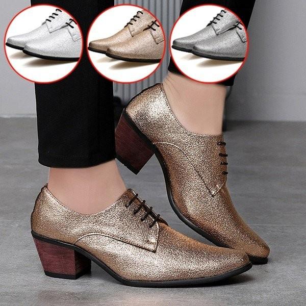 ビジネスシューズ 革靴 メンズ とんがりトウ レザーシューズ 紳士靴 ハイヒール フォーマルシューズ 結婚式 パーティー 演出会 おしゃれ 008 Cl Wc709 Inotenka 通販 Yahoo ショッピング