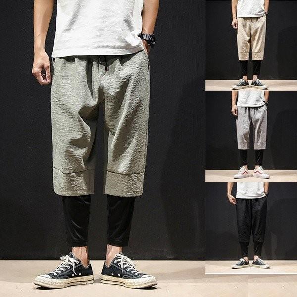 テーパードパンツ メンズ イージーパンツ スポーツパンツ ロングパンツ フェイクレイヤード おしゃれ カジュアルウエア 長ズボン 9分 Texascashandpawn Com