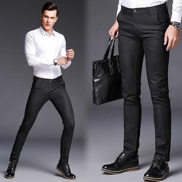 スラックス メンズ スリムパンツ ビジネスズボン ストレッチ スキニー ロングパンツ 紳士 フォーマル 通勤 結婚式 細身 おしゃれ Olhodaguadocasado Al Gov Br