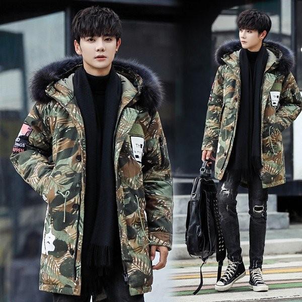 ダウンコート メンズ ロングコート リアルファー ダウンジャケット 秋冬コート 迷彩 防寒着 アウトドア フード付き アウター 新作 008 Zxsd Zcmc Inotenka 通販 Yahoo ショッピング