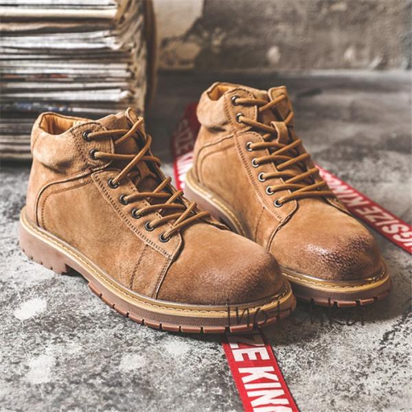 革靴 アウトドア アウトドア マウンテンブーツ ショートブーツ かっこいい メンズ ワークシューズ かっこいい 皮靴 皮靴 作業靴 カジュアルシューズ レザーブーツ スエード 037 Mbdzsw 175 Inotenka 本革