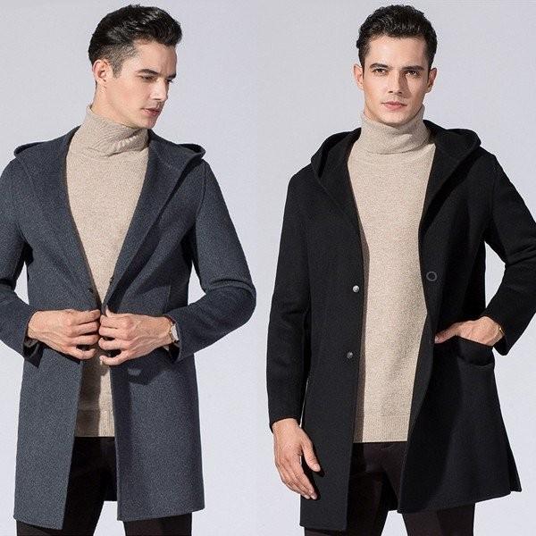 チェスターコート メンズ ウールコート ロング丈 ダブルフェイス ビジネスコート 紳士服 メルトン ニーレングスコート ラシャ 通勤 Www Mohmmadiyon Com