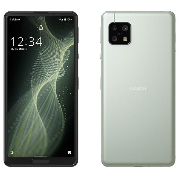 美品 SHARP AQUOS A004SH スマートフォン本体 オリーブシルバー AQUOS sense SIMフリー sense5G A004SH オリーブシルバー [Olive