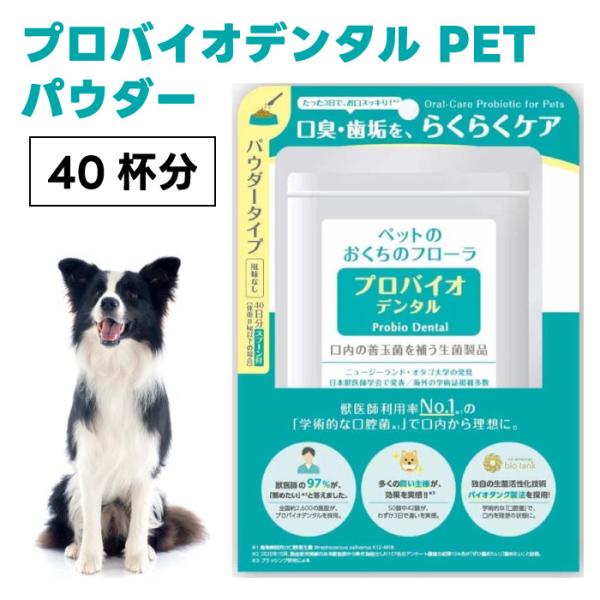 プレミアモード プロバイオデンタル ペット パウダー 40杯分 風味なし 犬 猫 粉末タイプ  口腔ケア