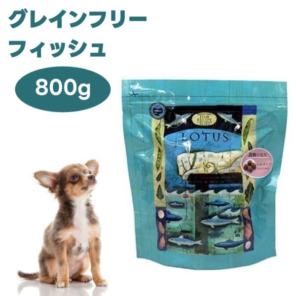 他サイト： ロータス グレインフリー フィッシュレシピ 小粒 800g ドッグフード 犬 餌 オーブンベイク ヒューマングレード LOTUSの商品画像