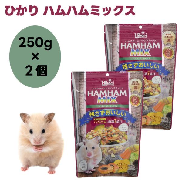 他サイト： Hikari ひかりハムハムミックス 250g x2個 ハムスター 餌 小動物 キョーリン 消臭 ペレットの商品画像