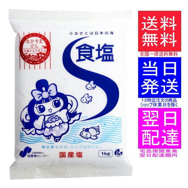 伯方の塩 粗塩 500g  × 1袋  送料無料!! 東京発宅急便翌日配達圏内は翌日着です!!