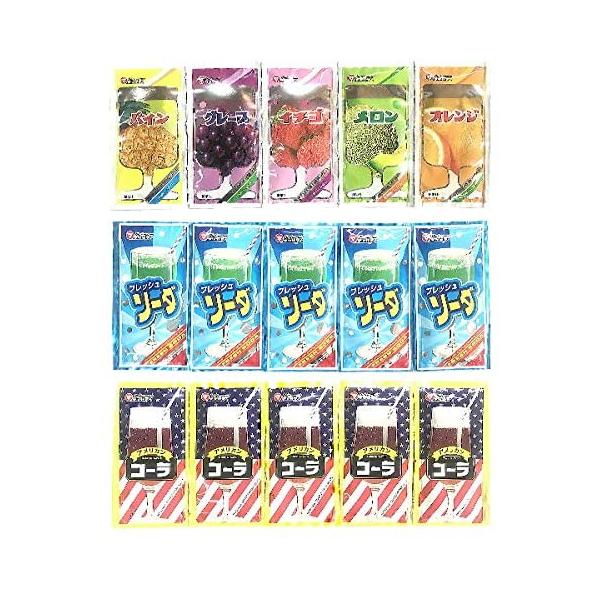 松山製菓 粉末ジュース 3種類 合計30袋お試し詰め合わせセット