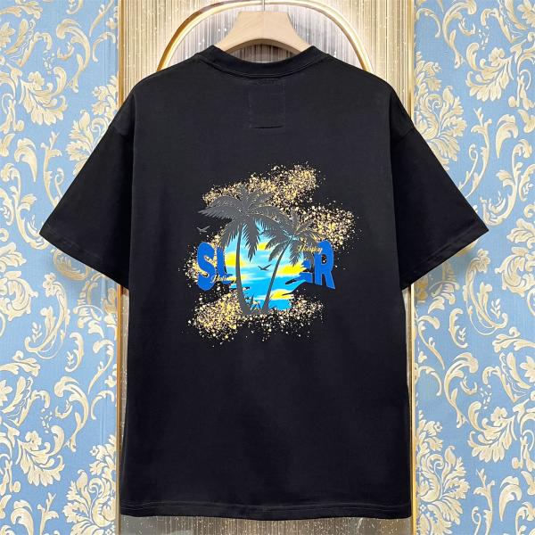 20%OFF 半袖 Tシャツ EU製 christian milada ミラノ発 綿100％ 上品 快適 おしゃれ 丈夫 スウェット カットソー カジュアル リゾート 旅行 春夏 2色選択可