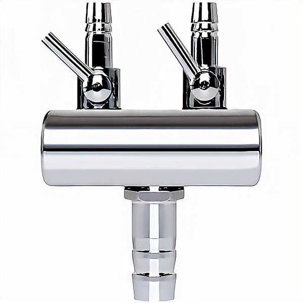 水槽エアバルブ分岐管は、一台のエアポンプから複数のチューブへ空気を送り分けるための調整バルブです。ステンレス鋼を採用し、設置状態が崩れにくい硬さと扱いやすさを備えています。クロムメッキ仕上げにより光沢のある見た目と汚れの拭き取りやすさを両立...