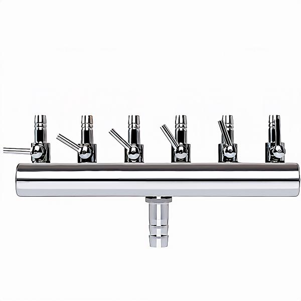 水槽エアバルブ分岐管は、一台のエアポンプから複数のチューブへ空気を送り分けるための調整バルブです。ステンレス鋼を採用し、設置状態が崩れにくい硬さと扱いやすさを備えています。クロムメッキ仕上げにより光沢のある見た目と汚れの拭き取りやすさを両立...