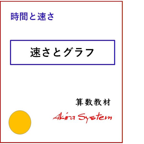 印刷するたびに数字が変わり、何度でも反復学習ができる弱点補強に役立つ中学入試対応の問題(A4サイズのプリント)です。このテーマは3レベルあり、グラフを読み取って速さ、時間、道のりを求める基本的な問題です。教材の見本は画像にあります。