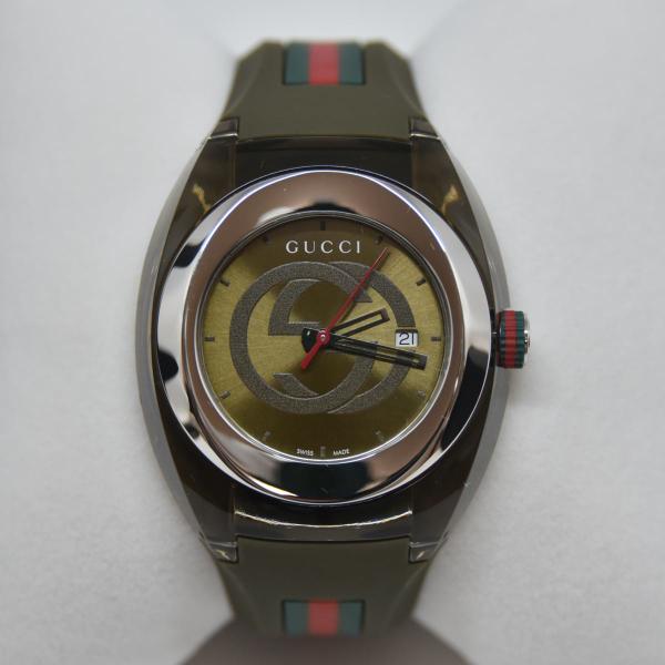 GUCCI（グッチ） ほぼ未使用 鑑定済 腕時計 メンズ SYNC カーキ