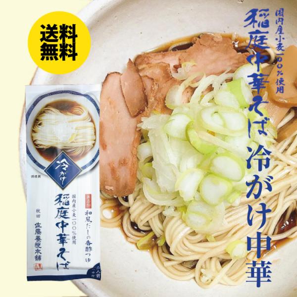 稲庭中華そば 冷がけ 和風だしの香酢つゆ １袋2人前 3個注文で1個オマケ ネコポス便 ポイント消化 お試し 佐藤養悦本舗 ラーメン