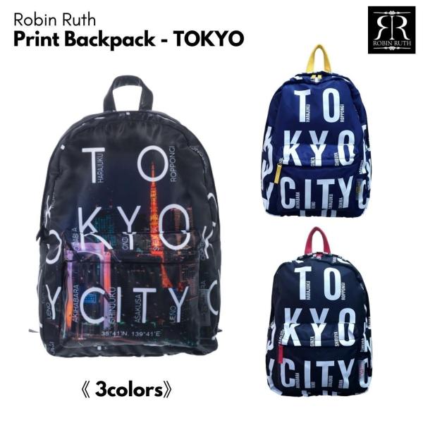 ROBIN RUTH フォトプリント リュックサック TOKYO BJP035 (カラー: 3色