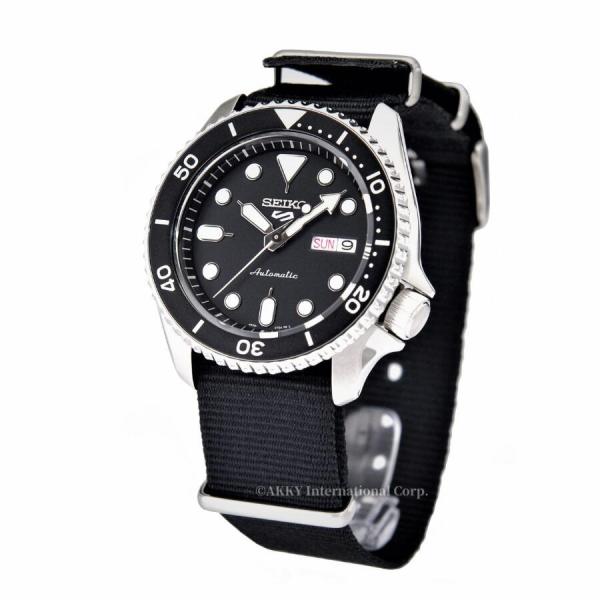 SEIKO5スポーツ SRPD55K3 ブラック ナイロンベルト Seiko 5 Sports セイコー SEIKO 腕時計 SPORTS 自動巻(手巻付き
