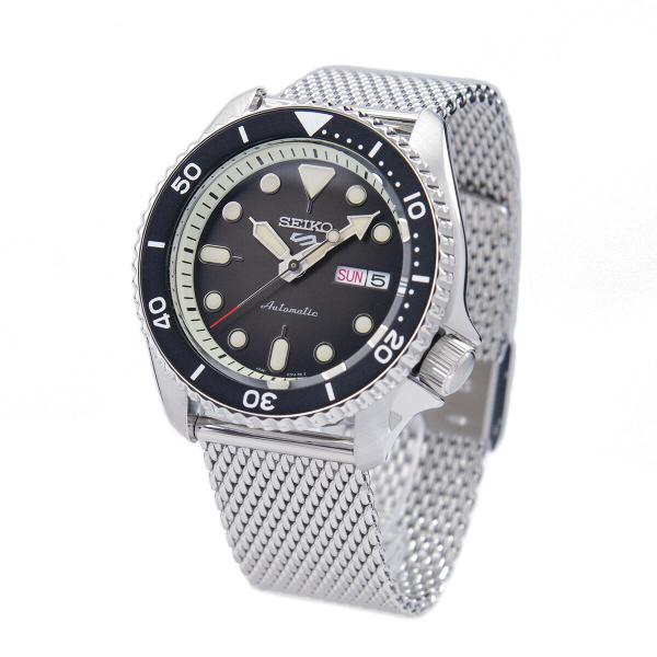 35 割引人気のファッションブランド セイコー55スポーツ自動巻メンズ腕時計メッシュメタルべルトガンメタ文字盤srpd73k1海外モデル ブランド腕時計 腕時計 アクセサリー Devzone Positivecoach Org
