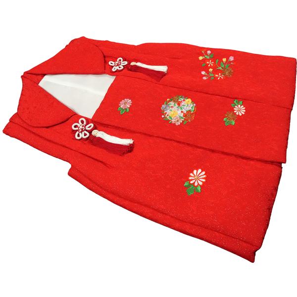 七五三 女児三歳用 被布コート正絹 新品ht334 : あこがれ ゆめ ドット