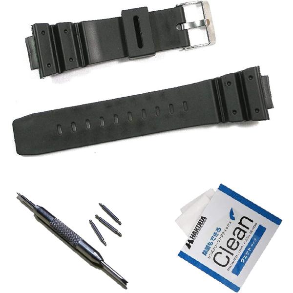 こちらの商品はCASIOの純正品ではございませんのでご注意ください。 取付幅：16mm色：ブラック材質：ウレタン樹脂《商品内容》・ベルト・バネ棒3本・バネ棒外し・クリーニングシート《対応機種》DW-5600 G-5600 DW-5700 G...