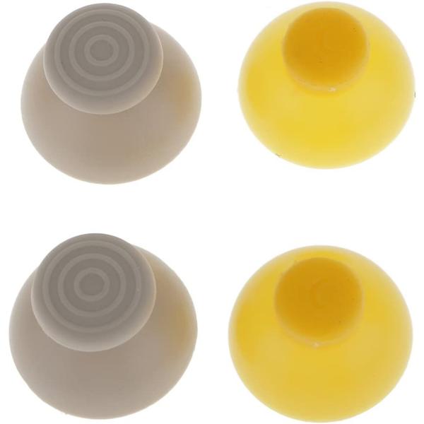 アナログパッド キャップ 2グレー 2イエロー 交換用 ニンテンドーDS GBA GAMECUBE コントローラ対応