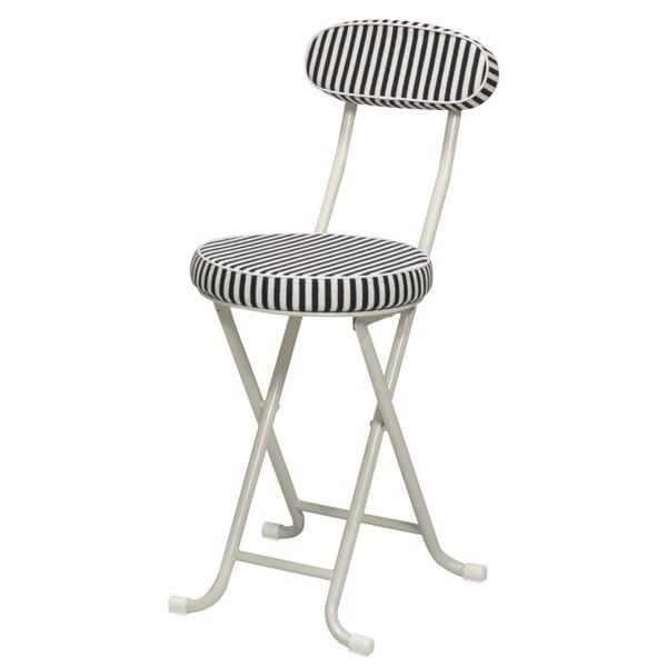 6脚セット ラグチェア 折りたたみ椅子 カウンターチェア オフネイビー 背もたれ付 椅子 いす コンパクト スリム 軽量 パイ ボーダー ストライプ キッチン お歳暮